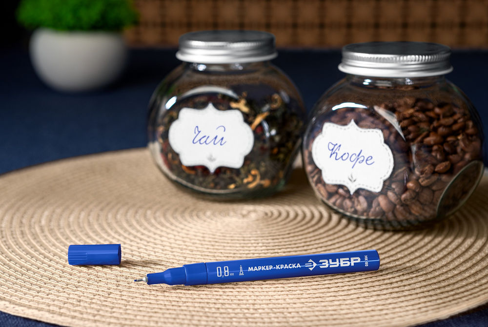 Маркер-краска МК-80 синий, 0.8 мм ЗУБР 06324-7