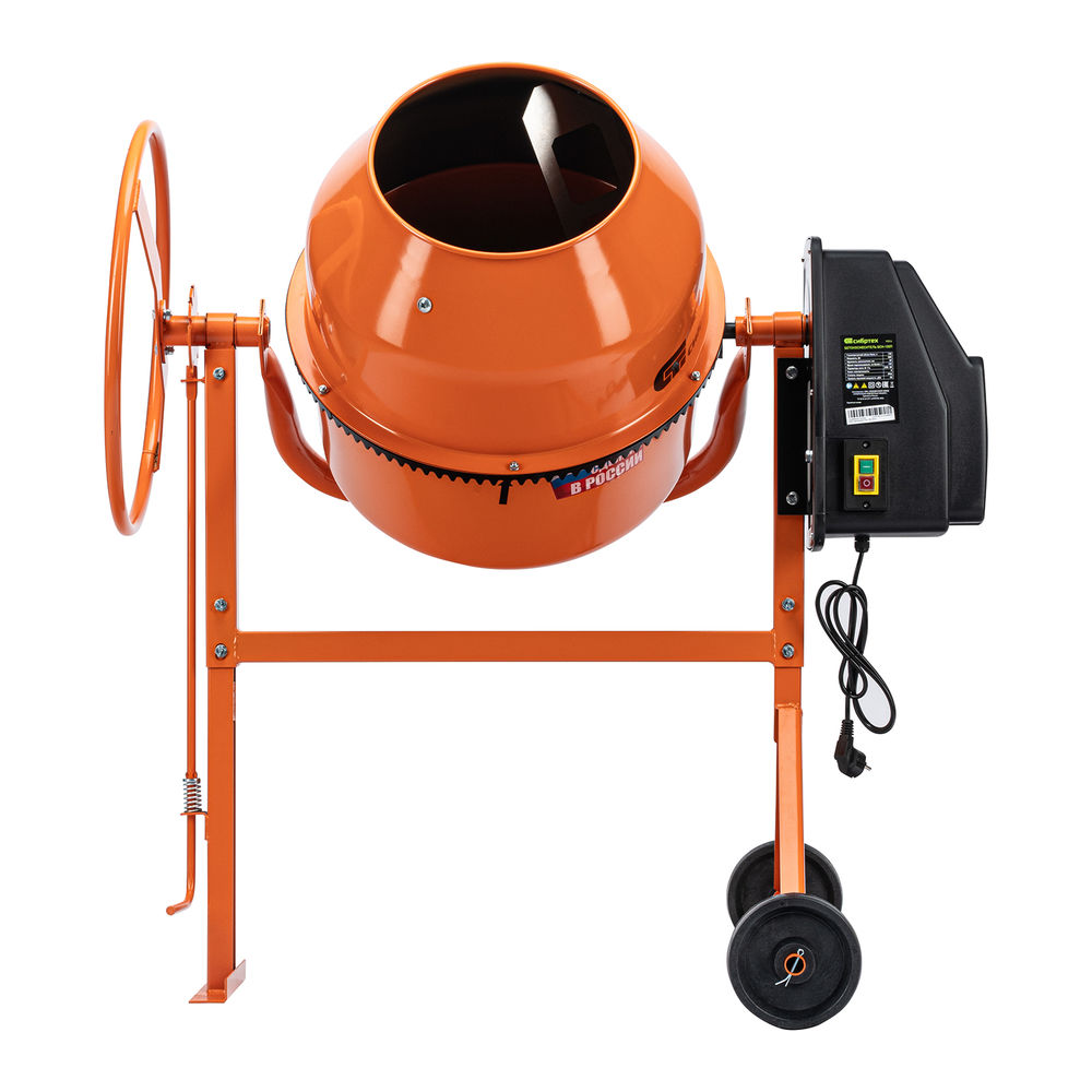 Бетоносмеситель БСН-130П, мощность 500 Вт, полиамидный венец Сибртех (95516)