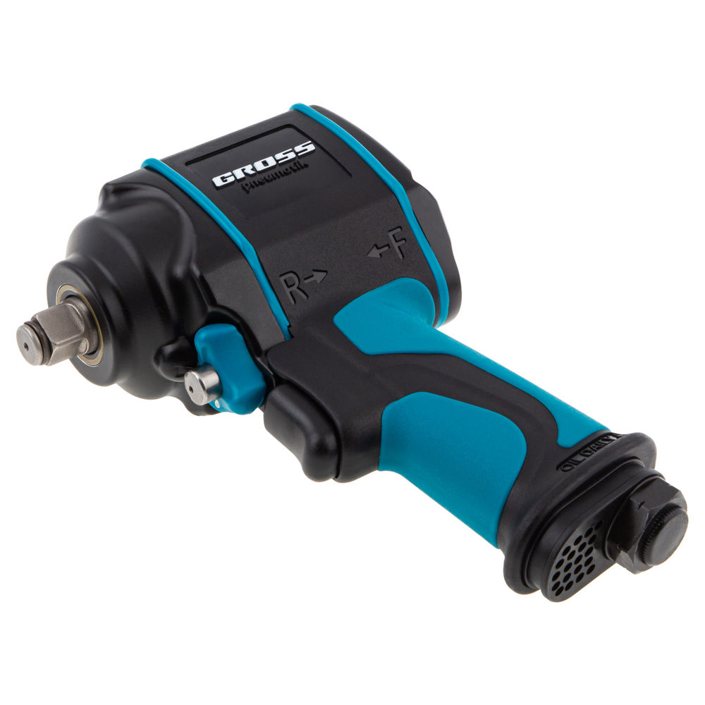 Гайковерт пневматический ударный G985, 1/2, Twin Hammer, 610 Нм, 9000 об/мин, композитный Gross (57440)