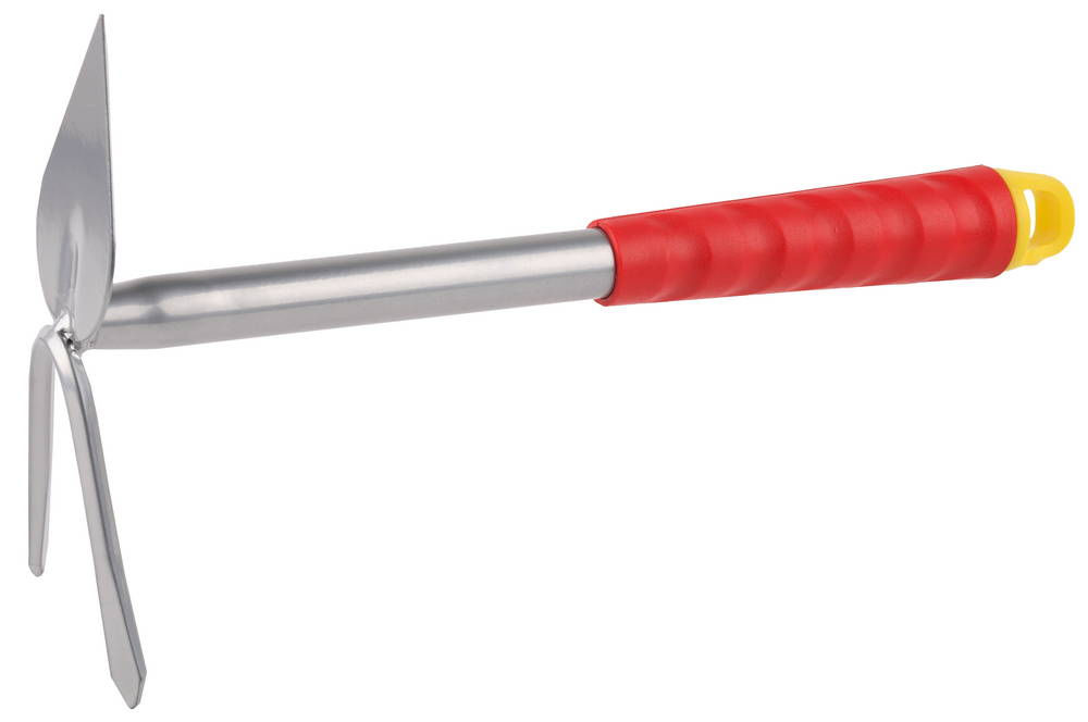 Садовая мотыжка 310 мм, 2 зубца, сердцевидное лезвие, стальная, коннекторная система GRINDA 8-421437_z01