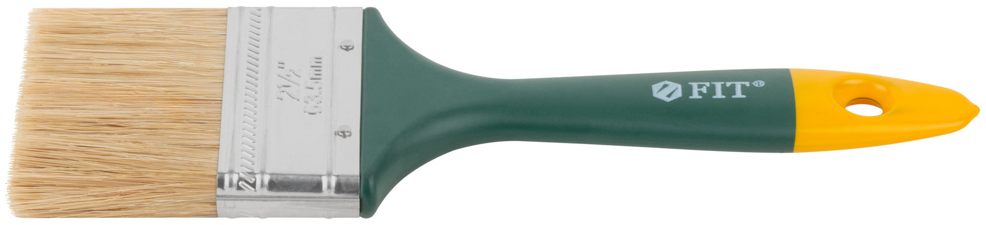 Кисть флейцевая Контур, натур.светлая щетина, пластиковая ручка 2,5 (63 мм) (01166)