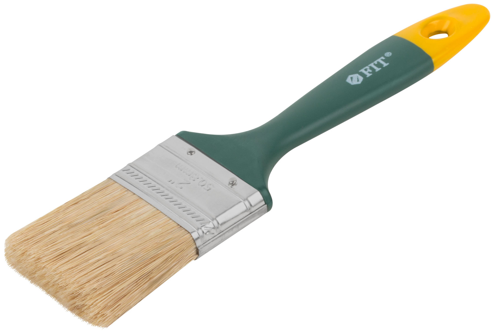 Кисть флейцевая Контур, натур.светлая щетина, пластиковая ручка 2 (50 мм) (01165)