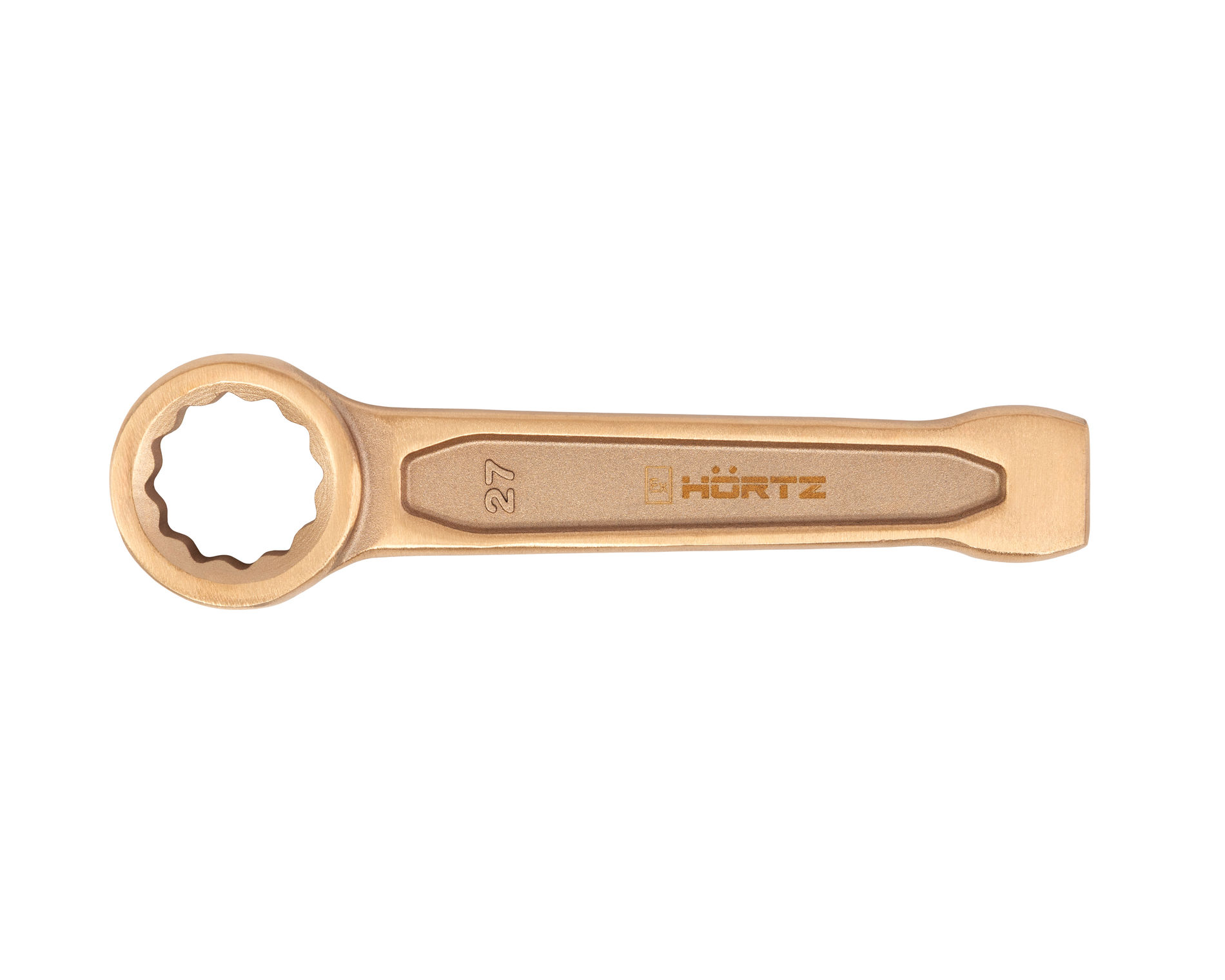 Ключ гаечный накидной ударный 27 искробезопасный сплав BeCu, HORTZ
