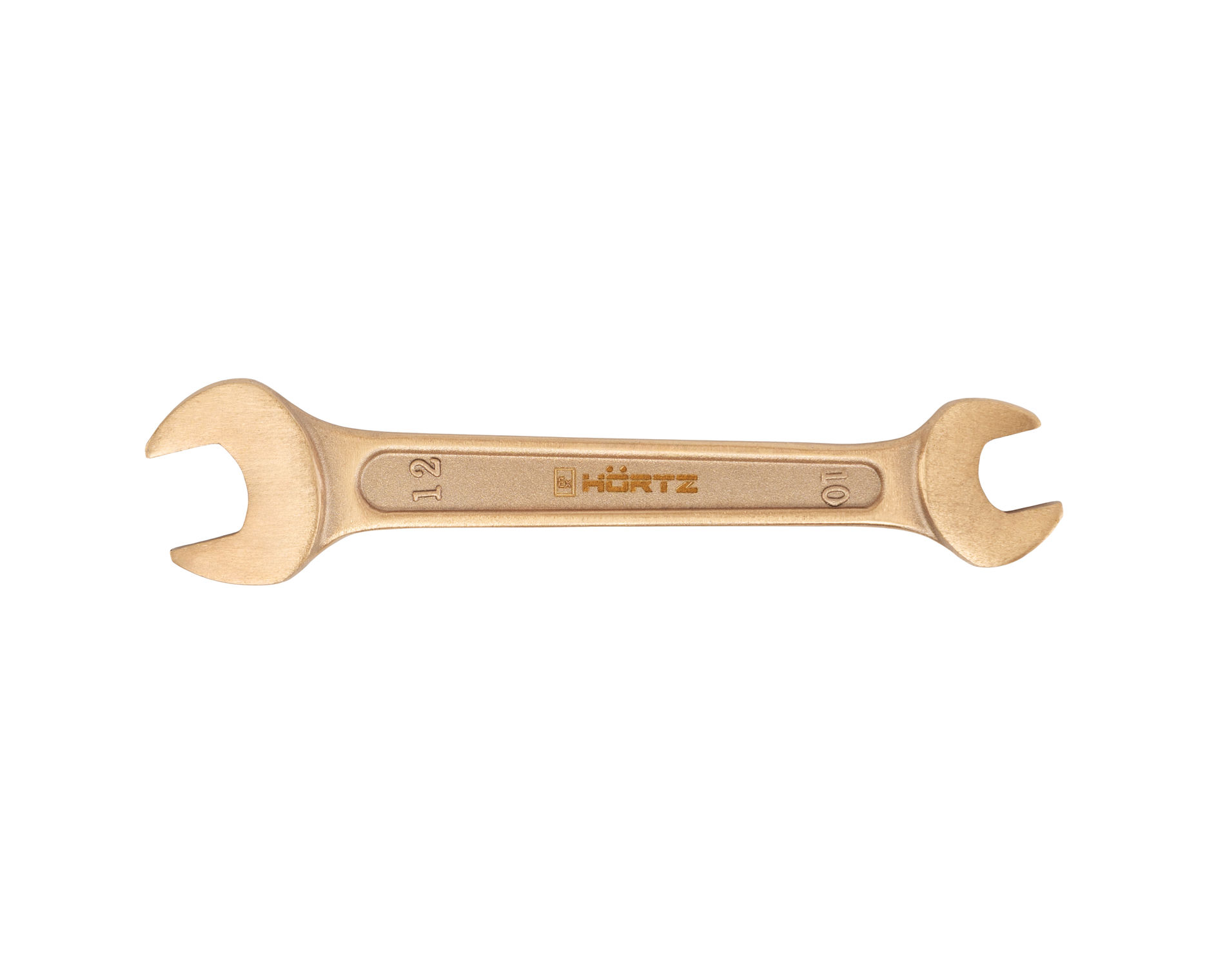 Ключ гаечный рожковый двусторонний 10х12 искробезопасный сплав BeCu, HORTZ
