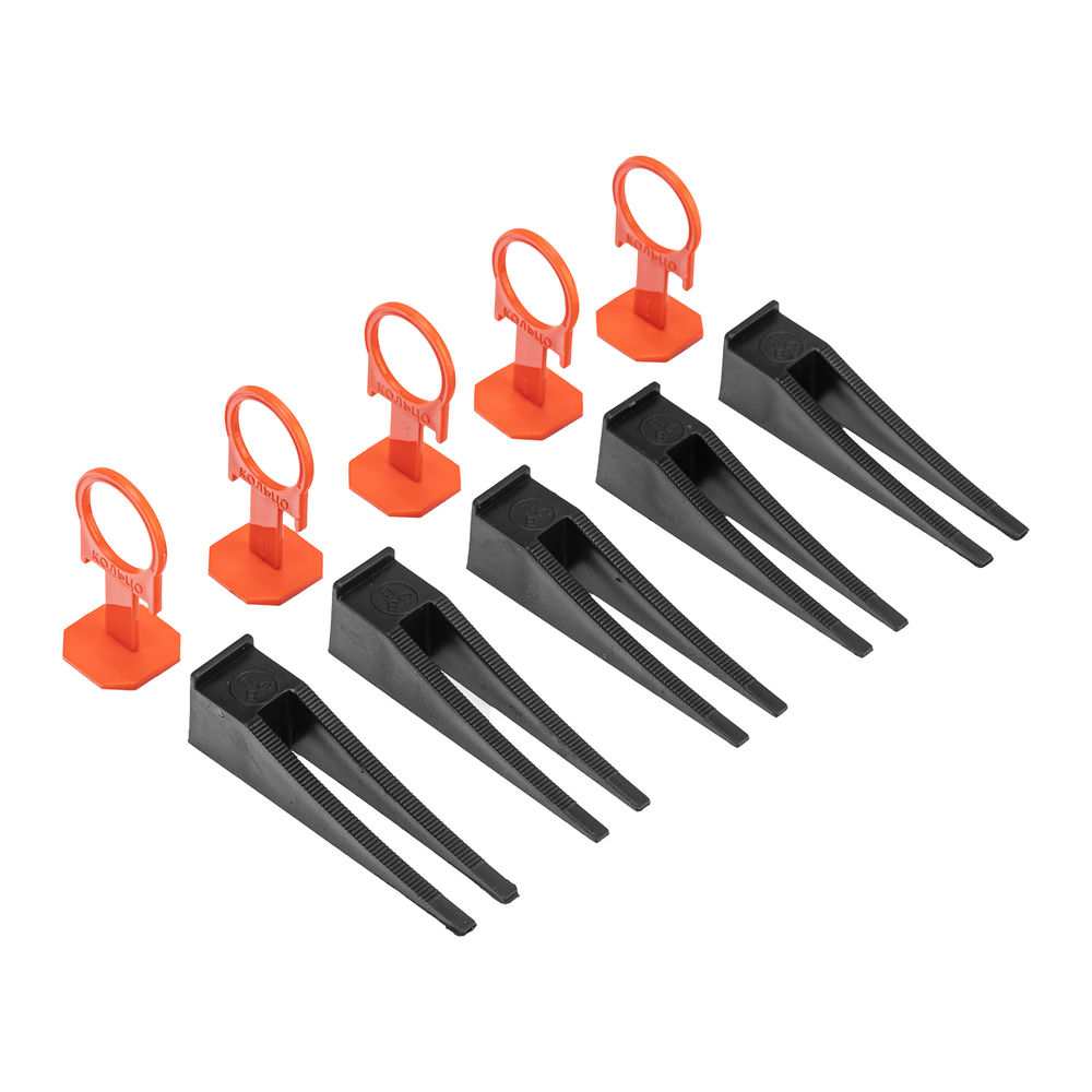 Комплект зажим и клин для системы выравнивания плитки СВП Кольцо, 40/40 шт. в пакете Сибртех (88111)