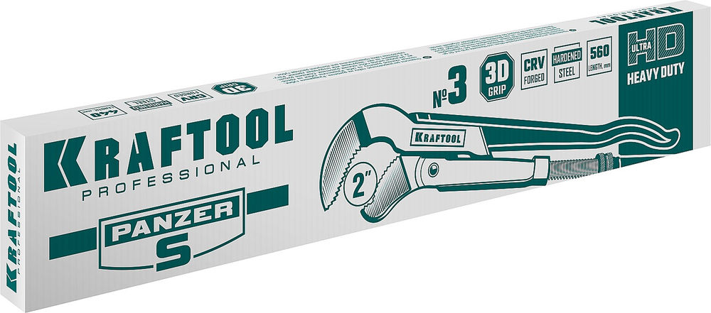 Трубный ключ с изогнутыми губками PANZER-S, №3, 2, 560 мм KRAFTOOL 2733-20_z02