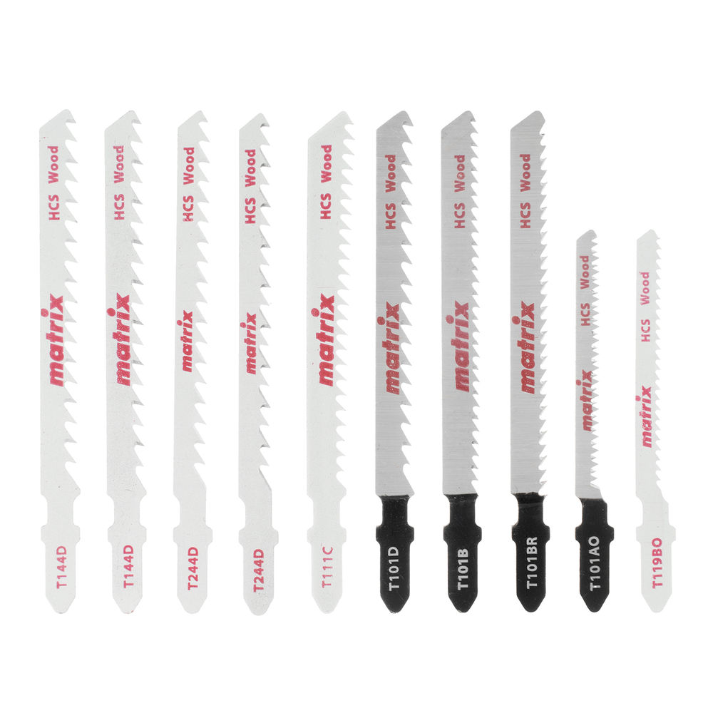 Набор полотен для электролобзика по дереву, 10 шт, T-SET1007 Matrix