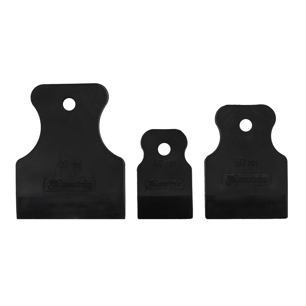 Набор шпателей 40-60-80 мм, черная резина, 3 шт Matrix (858285)