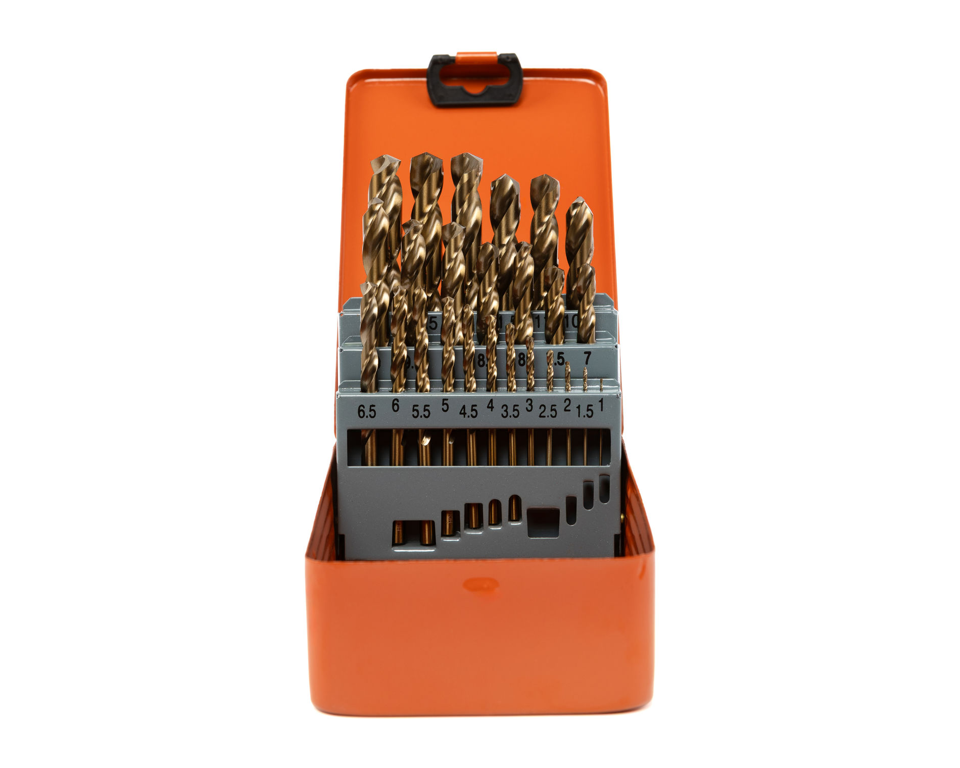 Набор сверл 1-13 25 штук Р6М5К5 (HSS-Co5) металлический кейс HORTZ