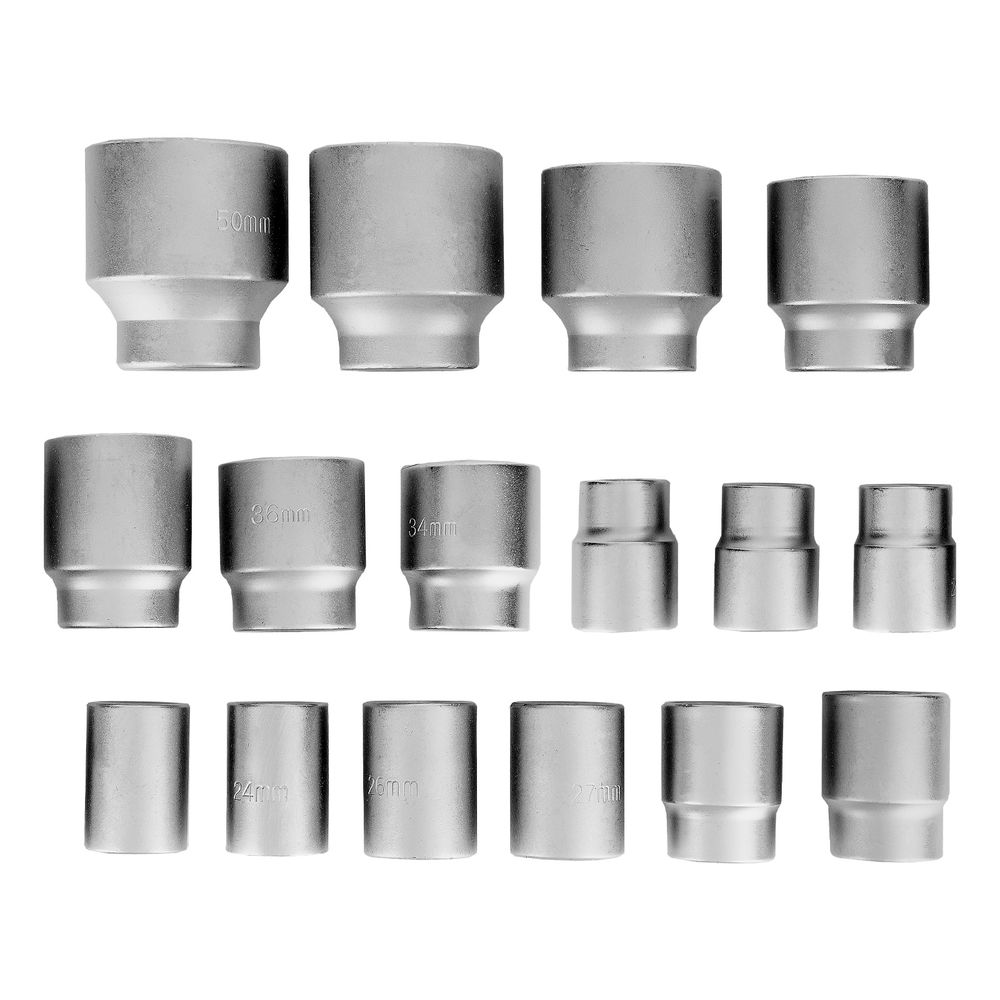 Набор торцевых головок 3/4, головки 19 х 50 мм, 20 предметов, в метал. боксе Matrix