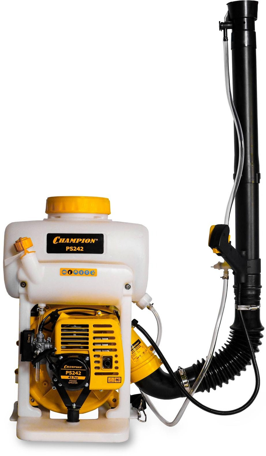 Опрыскиватель 1,25кВт 42,7см? 15м бак14л 0,14-3,03 л/мин 9кг CHAMPION PS242