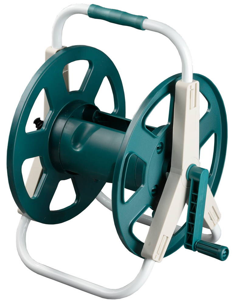 Катушка для шлангов 60 м х 1/2, на подставке, стальные опоры, пластиковый барабан RACO 4260-55/586