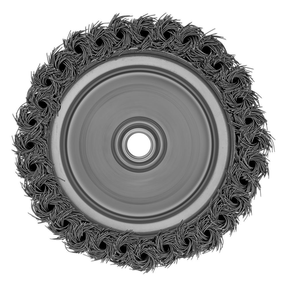 Щетка для УШМ Heavy Duty, 125 мм, М14, чашка, крученая проволока 0.5 мм Matrix (74674)