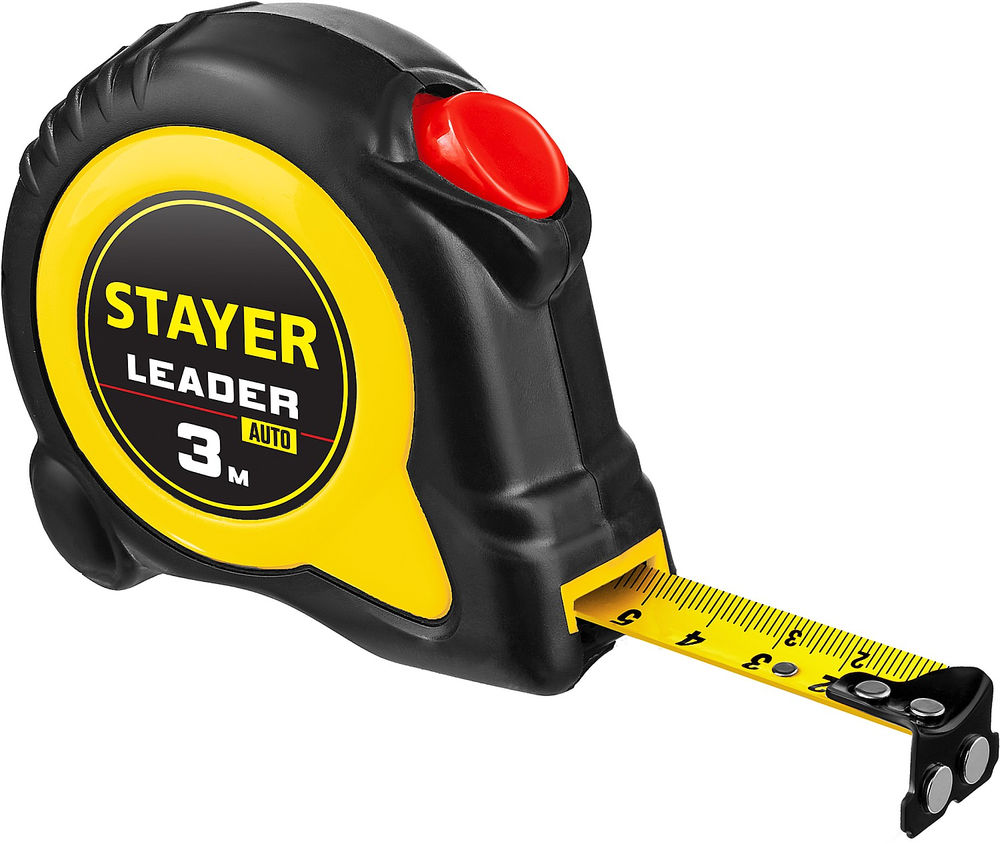 Рулетка с автостопом 3 м х 16 мм Leader Professional STAYER 3402-3