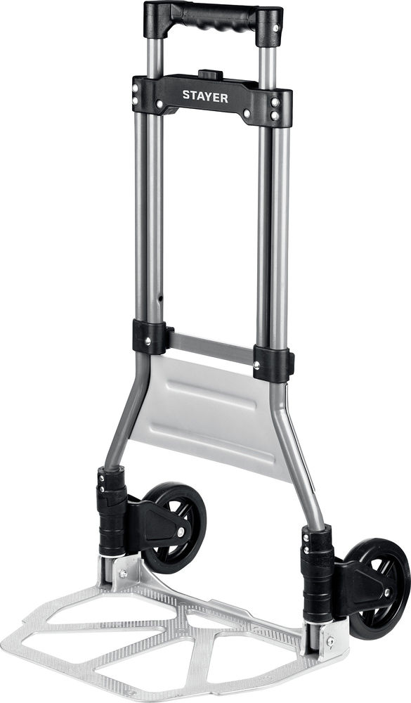 Тележка складная хозяйственная до 90кг каркас из стали платформа из алюминия 39х28см колеса d13см вес 4кг PROTruck STAYER 38755-90