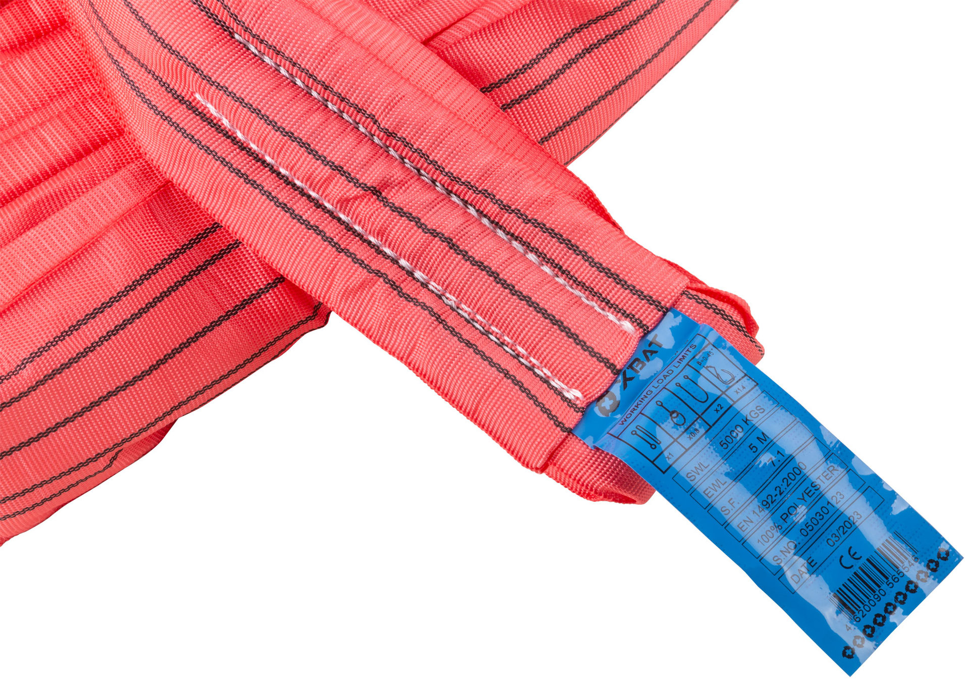 Строп круглый, однослойный, запас прочности 7:1, 5 м, 5000 кг. (79-505)