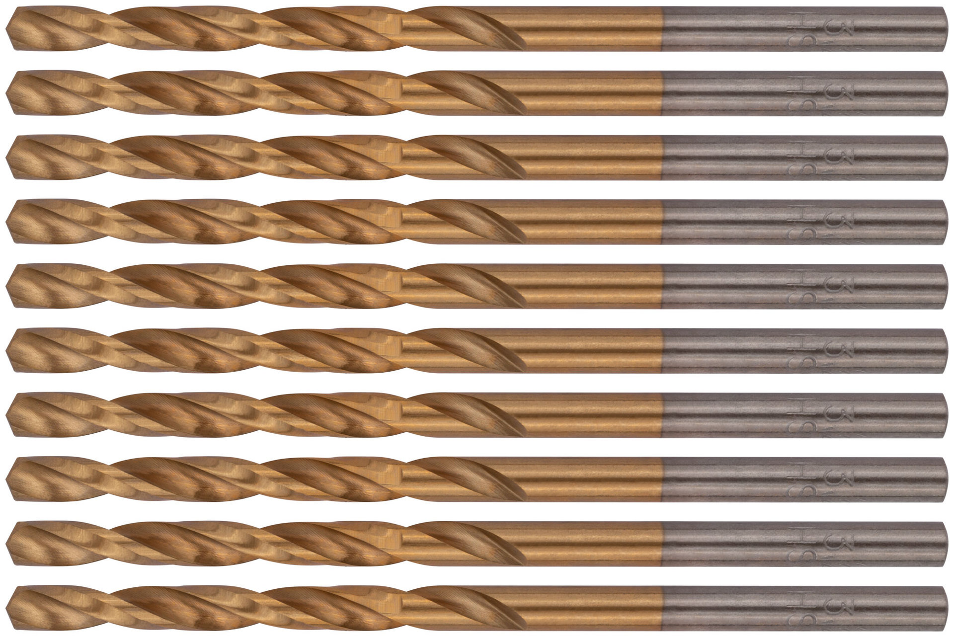 Сверла HSS по металлу, титановое покрытие 3,2 мм (10 шт.) (34132)