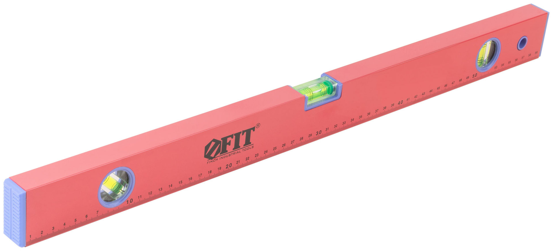 Уровень Стандарт, 3 глазка, красный корпус, фрезерованная рабочая грань, шкала 600 мм (18056)