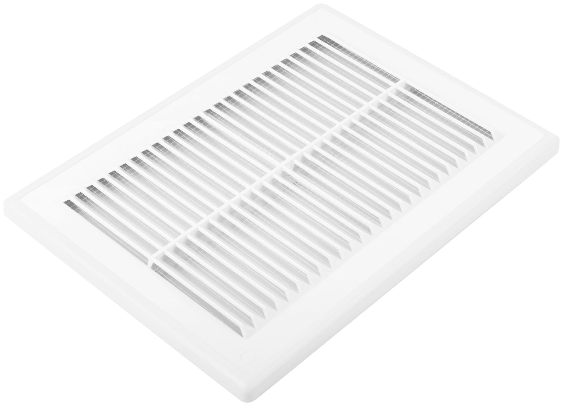 Вентиляционная решетка, пластиковая, 185 х 255 мм, съемная с сеткой (75042)