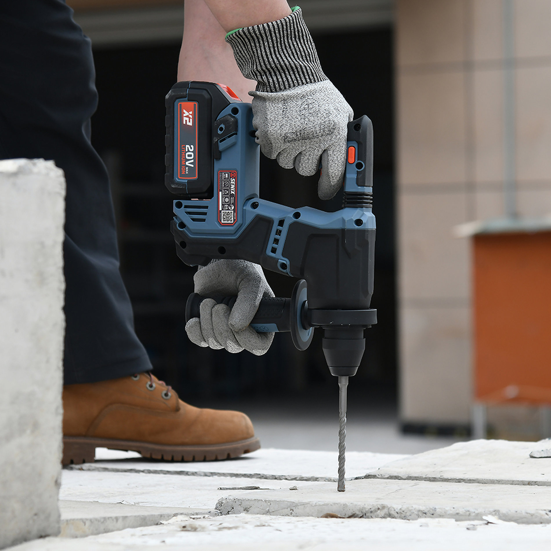 Перфоратор SDS-plus, 1.2Дж, 17 мм, 1х4Ач, ЗУ, кейс X2 20В