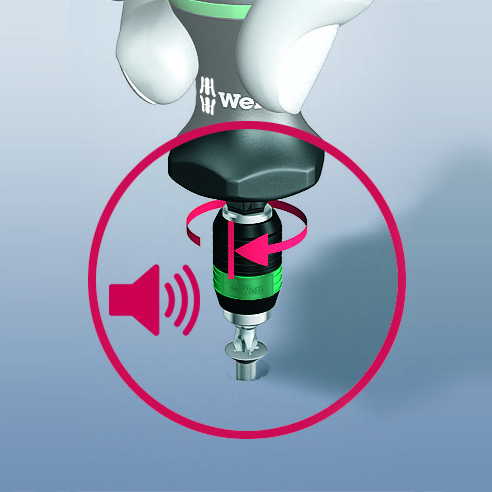 Отвёртка-битодержатель динамометрическая 3.0 Нм с пистолетной рукояткой для серийных операций 1/4 D6.3/F6.3 Pre-Set Kraftform серия 7462 Wera WE-074717