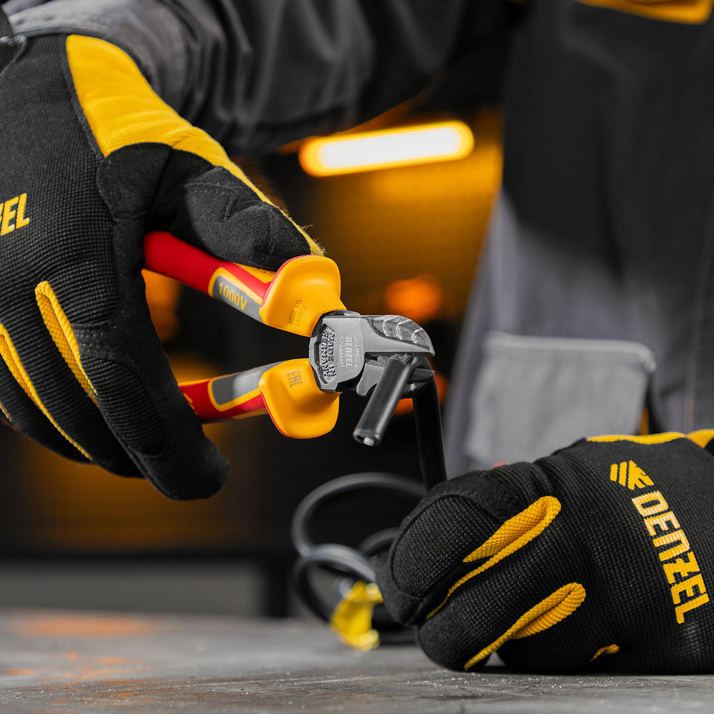 Бокорезы, диэлектрические рукоятки, до 1000 В, трехкомпонентные рукоятки, 180 мм Denzel