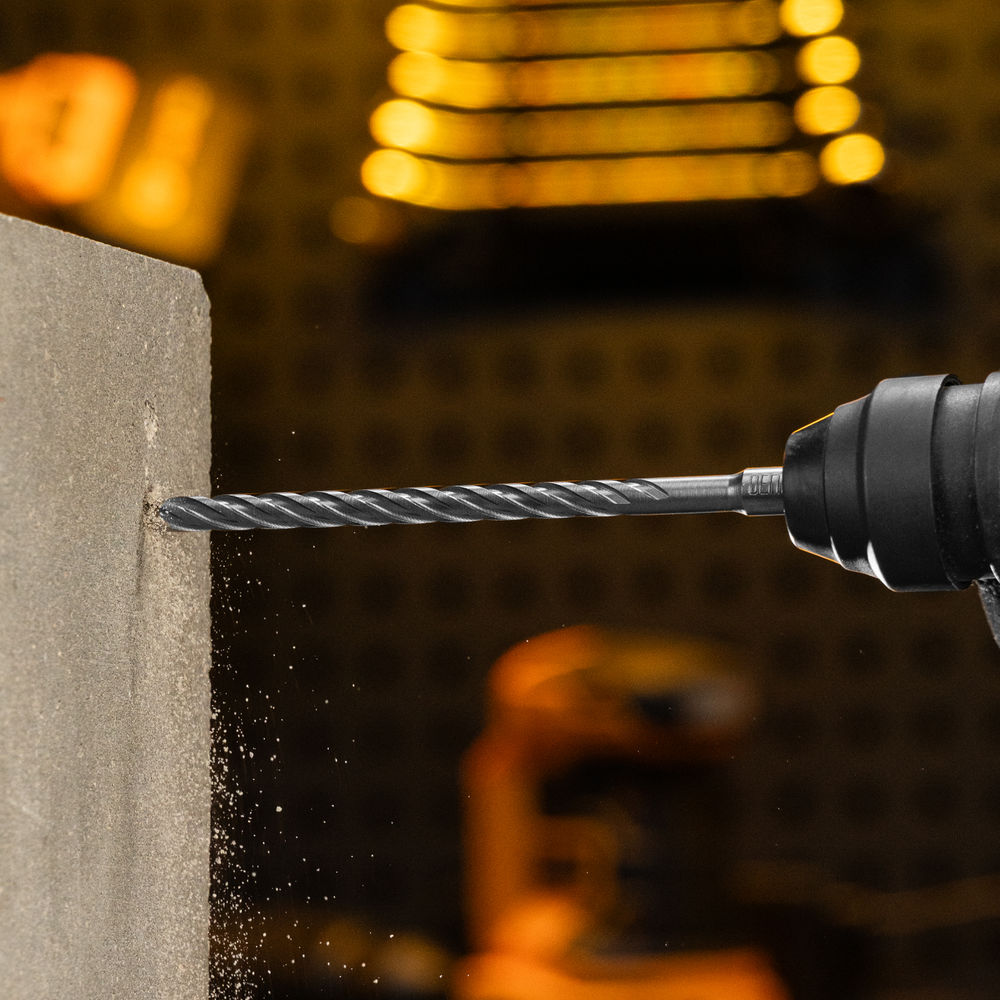 Бур по бетону, цельная крестовая пластина, 10x215 мм, SDS PLUS Denzel (705312)