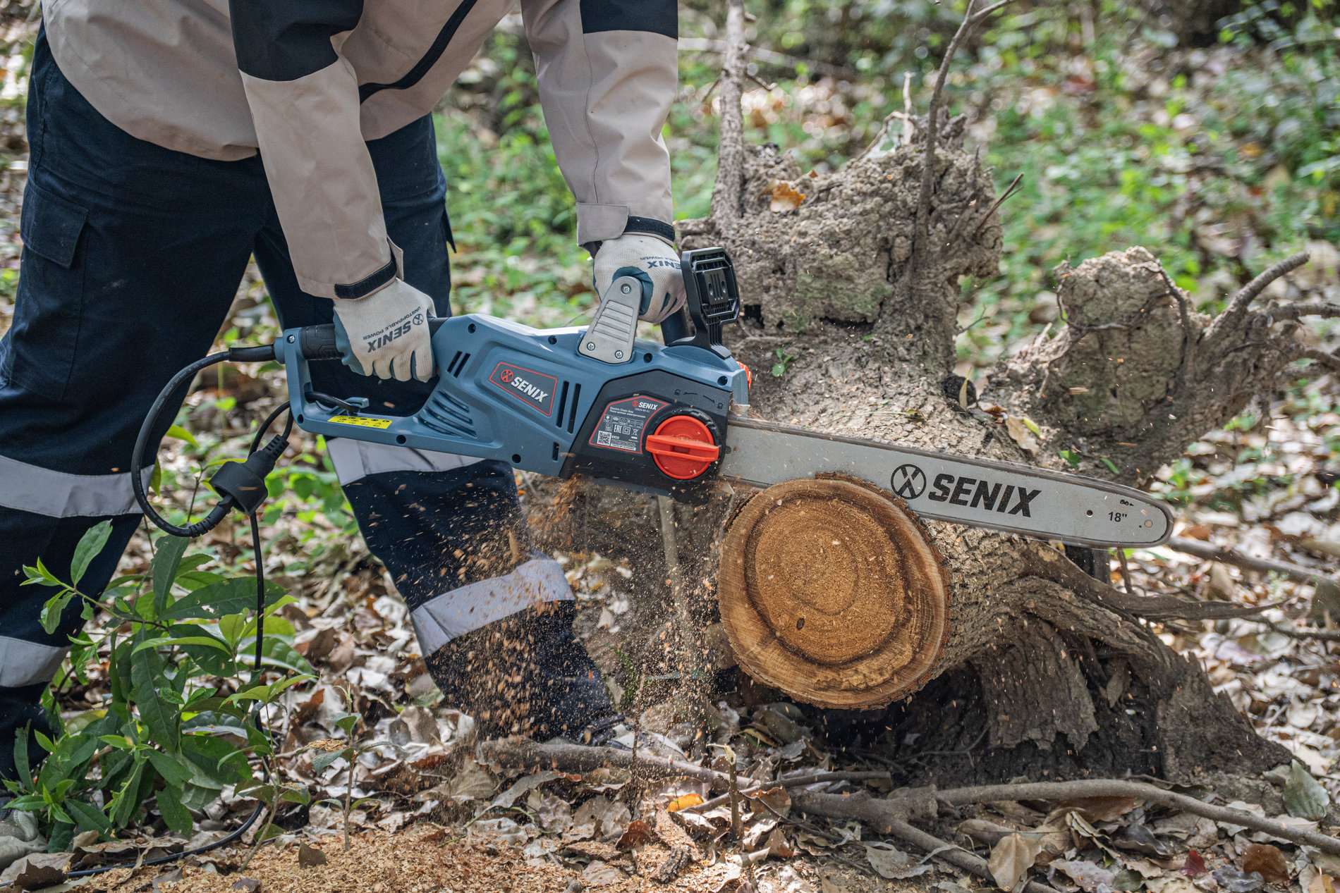 Электрическая цепная продольное исполнение пила 2400Вт, 47,5 (18)