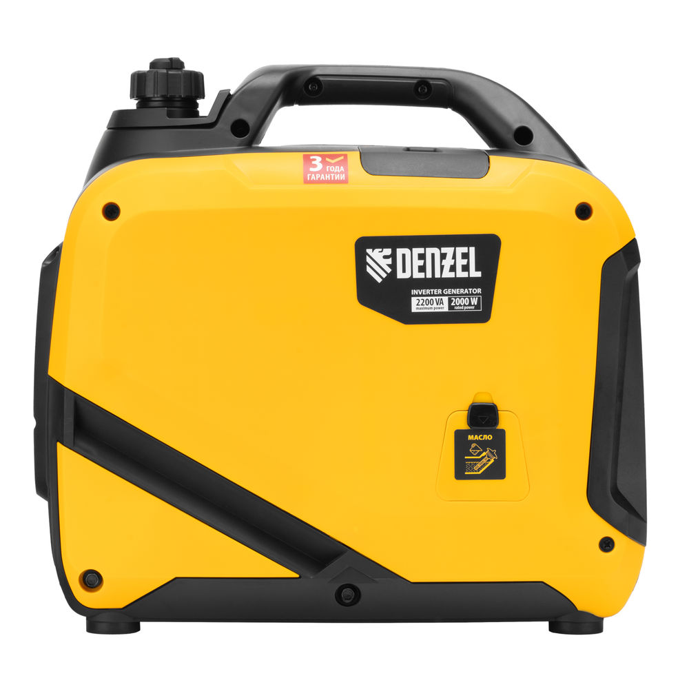 Генератор инверторный GS-2200iS, 2,2 кВт, 230 В, закрытый корпус, ручной старт DENZEL (94713)