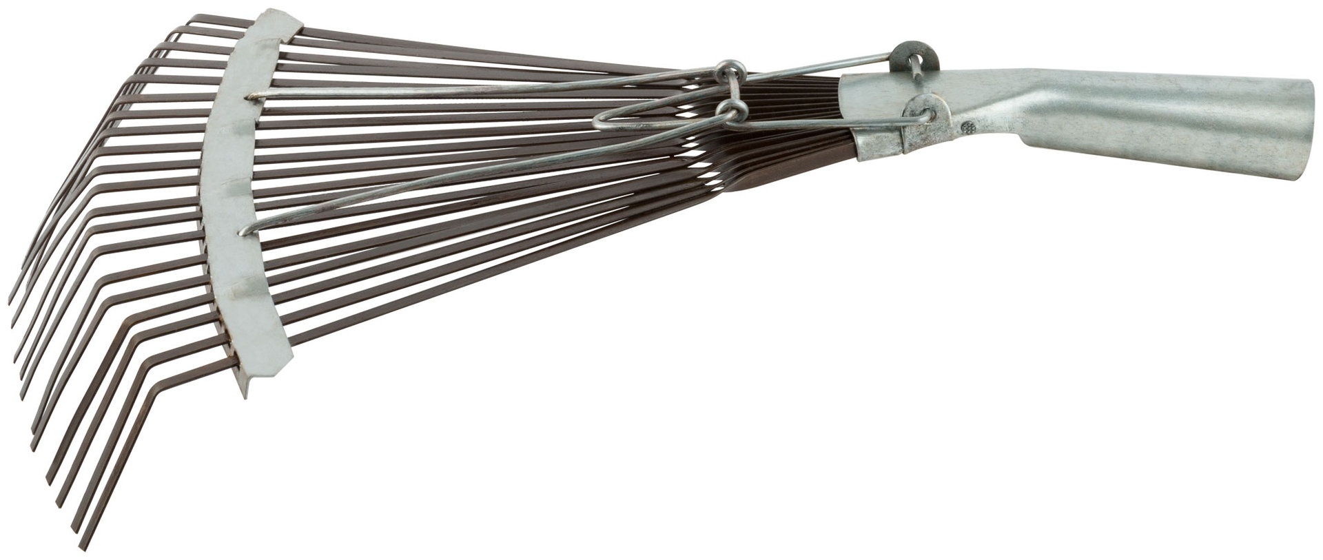 Грабли веерные регулируемые пластинчатые, 20 зубьев, 250-415 мм, без черенка (76944)