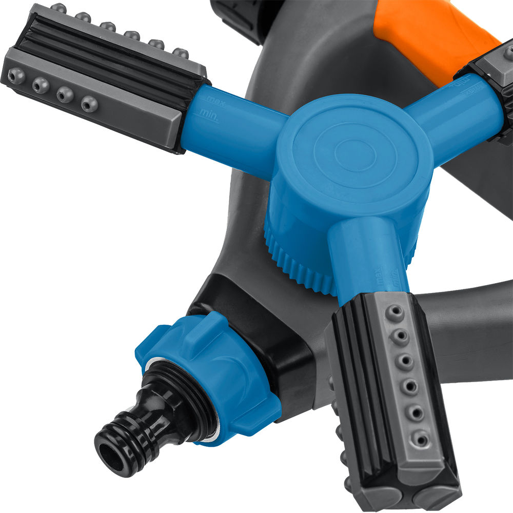 Круговой распылитель RR-Pro, 3 сопла, на подставке с колёсиками, ударопрочный пластик, PROLine GRINDA 429317