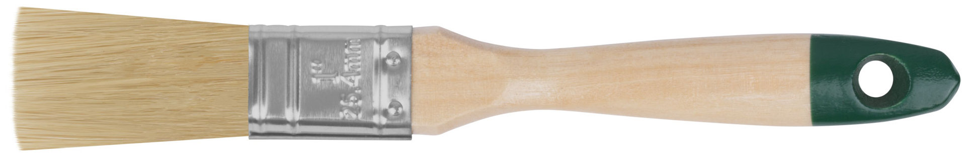 Кисть флейцевая Хард, натуральная светлая щетина, деревянная ручка 1 (25 мм) (01073)