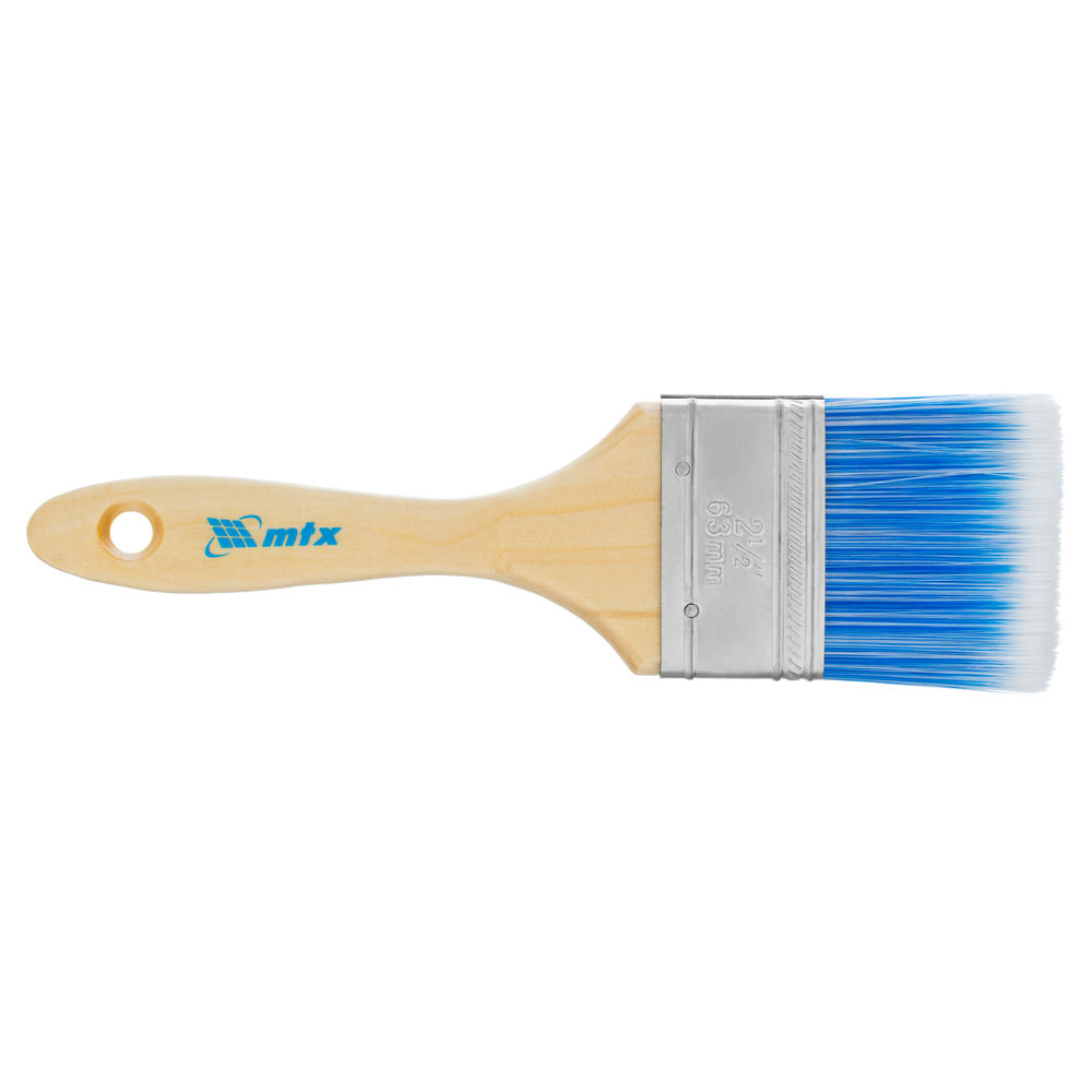 Кисть плоская Евро 2.5, искусственная щетина, деревянная ручка MTX (83072)