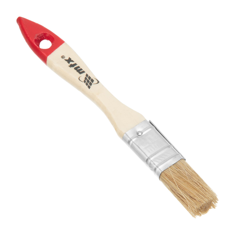 Кисть плоская Стандарт 3/4 (20 мм) натуральная щетина, деревянная ручка MTX (82515)