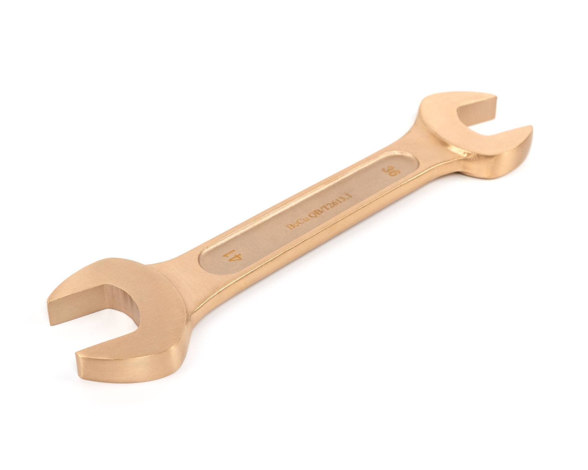 Ключ гаечный рожковый двусторонний 36х41 искробезопасный сплав BeCu, HORTZ