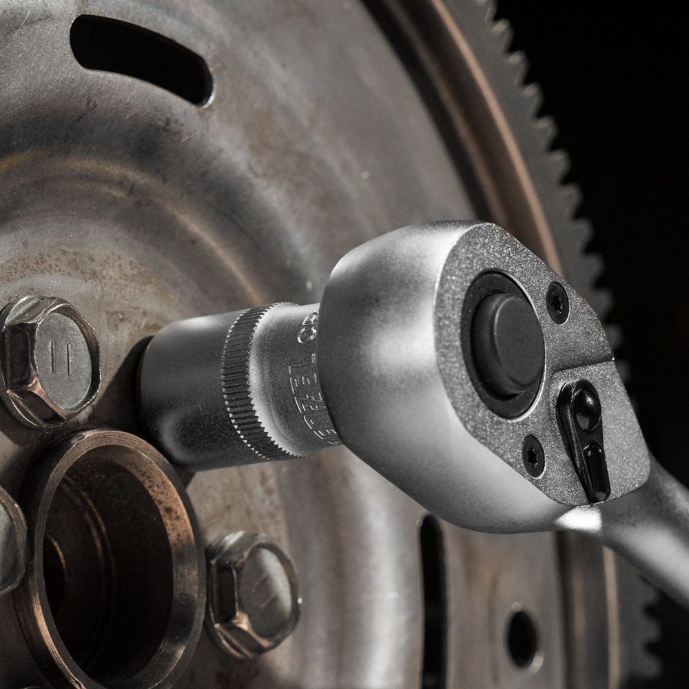 Ключ-трещотка 1/2, 90 зубьев, с быстрым сбросом, CrV Denzel