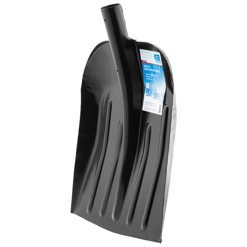 Лопата для уборки снега стальная эмалированная, 330 х 365 мм, без черенка, Сибртех (61531)