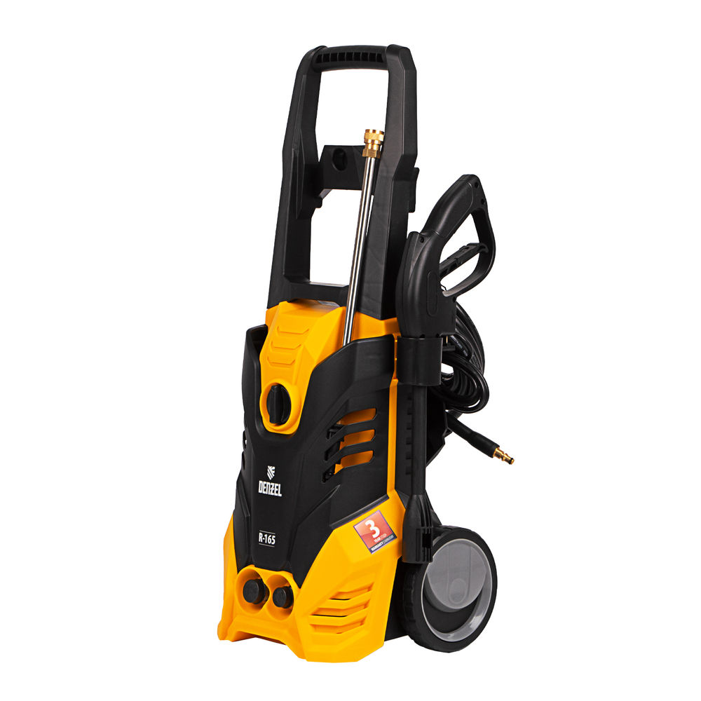 Моечная машина высокого давления R-165, 2200 Вт, 165 бар, 7 л/мин, колесная Denzel (58234)