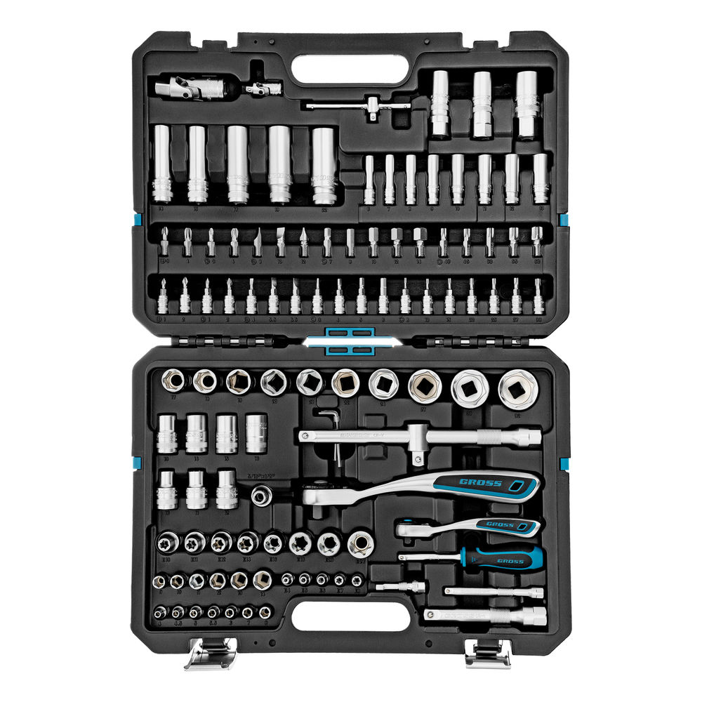 Набор инструментов, 1/4, 1/2, CrV, 120 зубьев, 109 предметов Gross