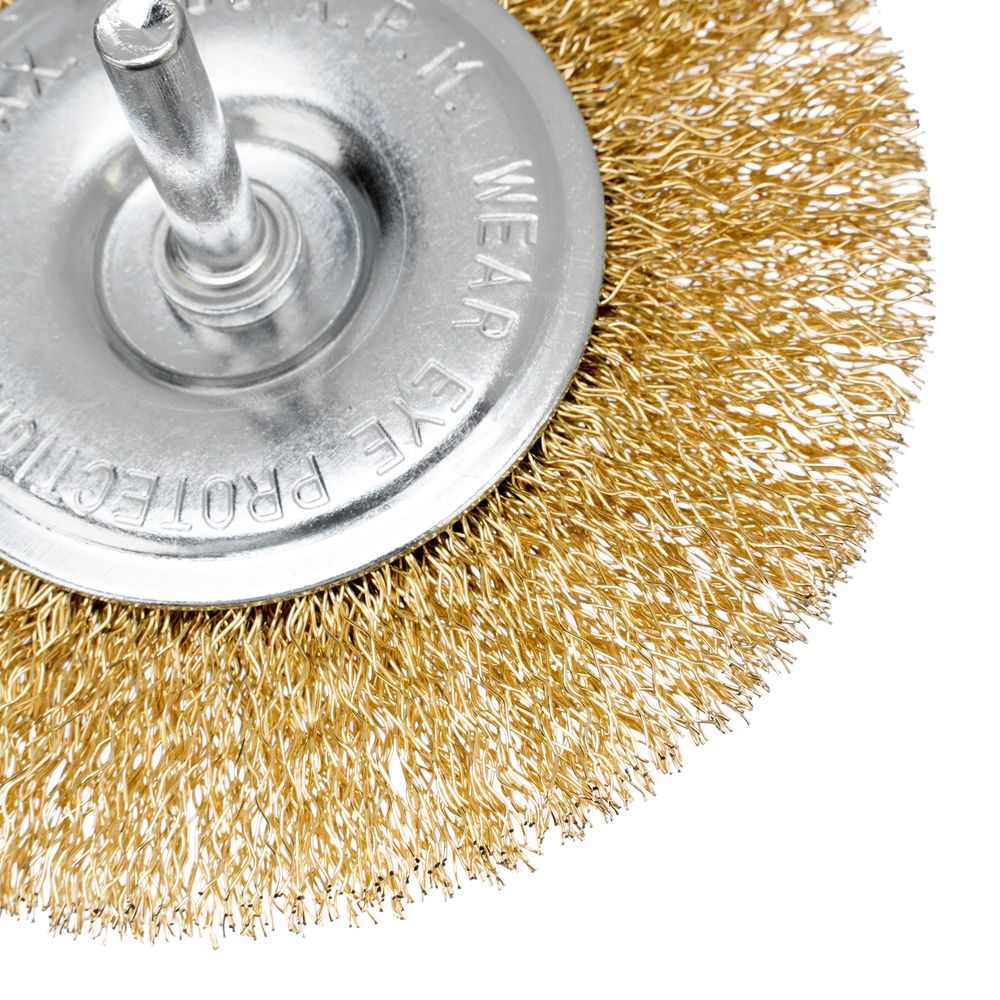 Набор щеток для дрели, 6 шт, 5 плоских 40-50-65-75-100 мм + 1 чашка 50 мм, со шпильками Matrix (74496)