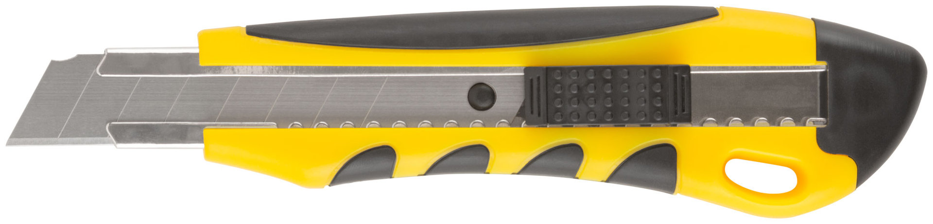 Нож технический 18 мм усиленный прорезиненный (10252)