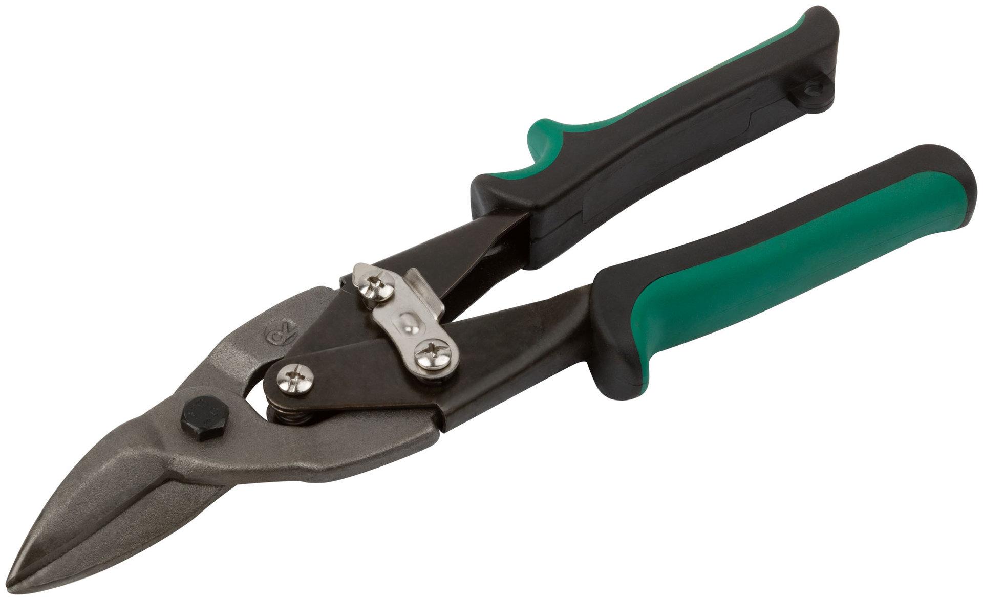 Ножницы по металлу Оптима, усиленные, прорезиненные ручки, правые 250 мм (41458)