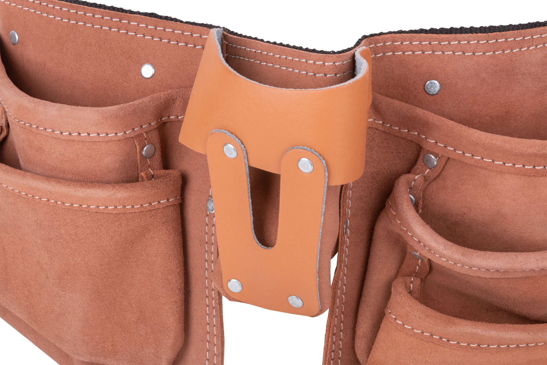 Пояс для инструмента двойной, кожа, 10 отделений, 1 петля для инструмента