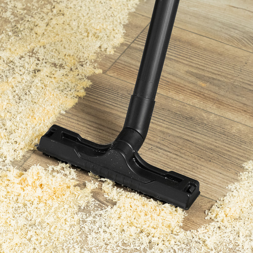 Пылесос строительный RVC30, 1400 Вт, бак 30 л, шланг 3 м, розетка с автосинхр. Denzel (28203)