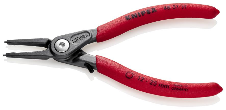 Щипцы прецизионные для внутренних стопорных колец, ограничитель, прямые губки, O 12-25 мм, длина 140 мм (KN-4831J1)