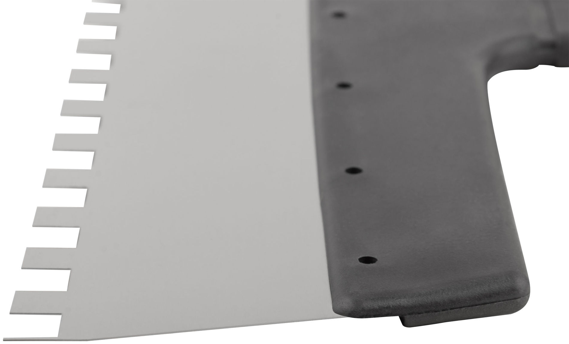 Шпатель фасадный нержавеющий зубчатый 350 мм / зуб 10 мм (06615)