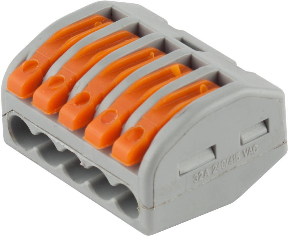 Соединительная 5-ти проводная разъемная клемма 32 А СВЕТОЗАР 49190-5