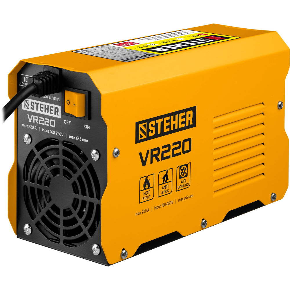 Аппарат сварочный инверторный ММА STEHER 220 А макс. электрод O 5.0 мм VR-220  