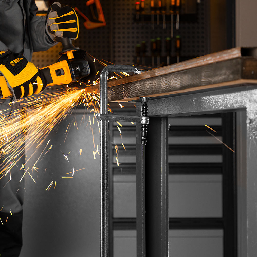 Струбцина F-образная, 100x600мм, кованая Denzel (20472)