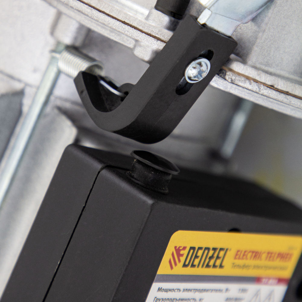 Тельфер электрический TF-800, 0.8 т, 1300 Вт, высота 12 м, 8 м/мин Denzel (52014)